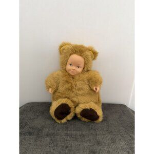 Anne Geddes Baby Bear Plush - Vintage Baby Face Bear Stuffed Animal